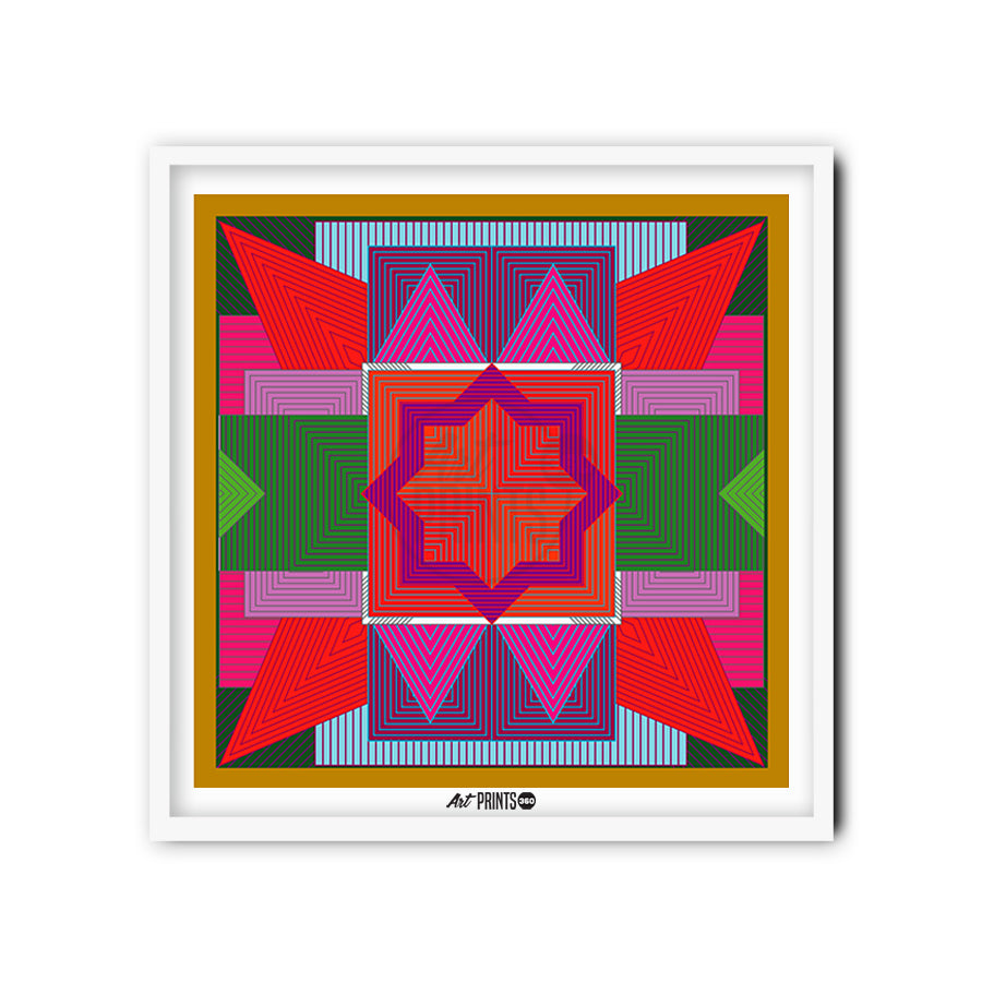 Heartbeat of Punjab - Traditional Quilt-Inspired Art Patch, Modern Art to Bring Bold Colors to Life in Home Decor