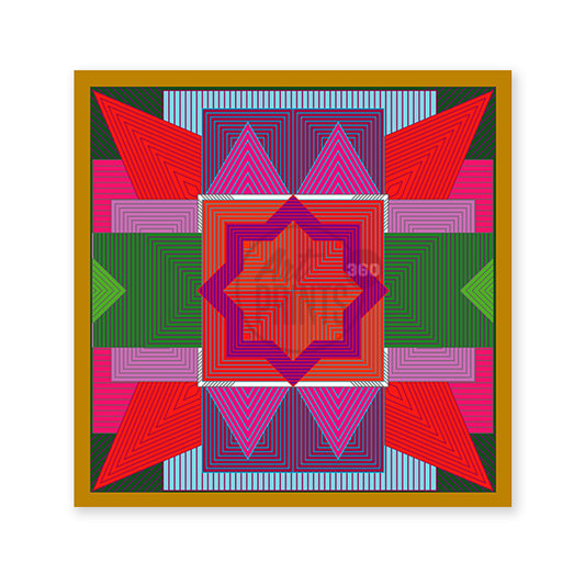 Heartbeat of Punjab - Traditional Quilt-Inspired Art Patch, Modern Art to Bring Bold Colors to Life in Home Decor