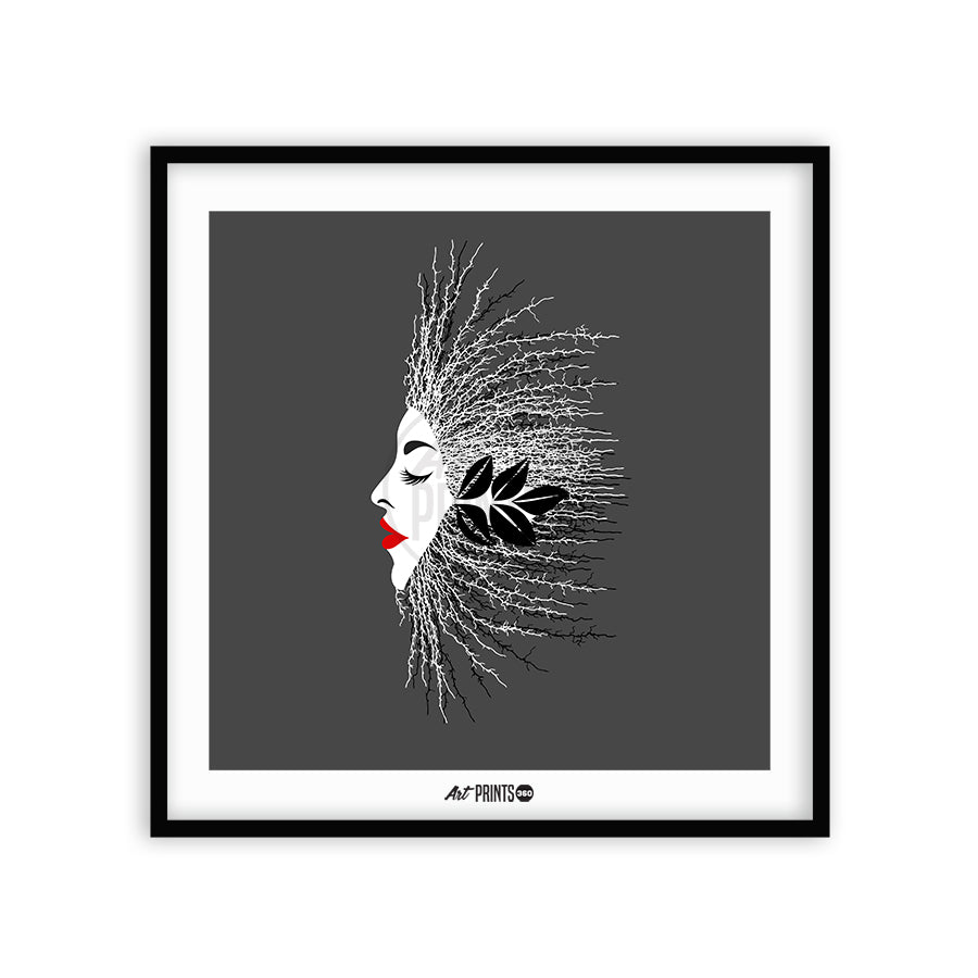 Delicate Beauty: Striking Black And White Abstract Art Of Woman's Face ...